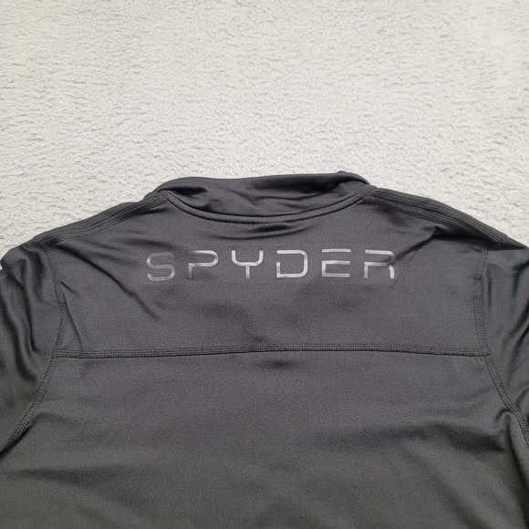 Spyder Active Jacket Mens XL Black Pullover 1/4 Zip Spellout Logo Outdoors ProWB - Picture 6 of 11
